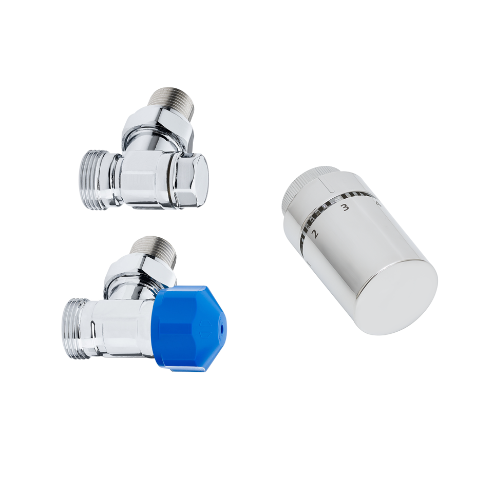 Wall-mounted Valve Set with Side Connection – Angled