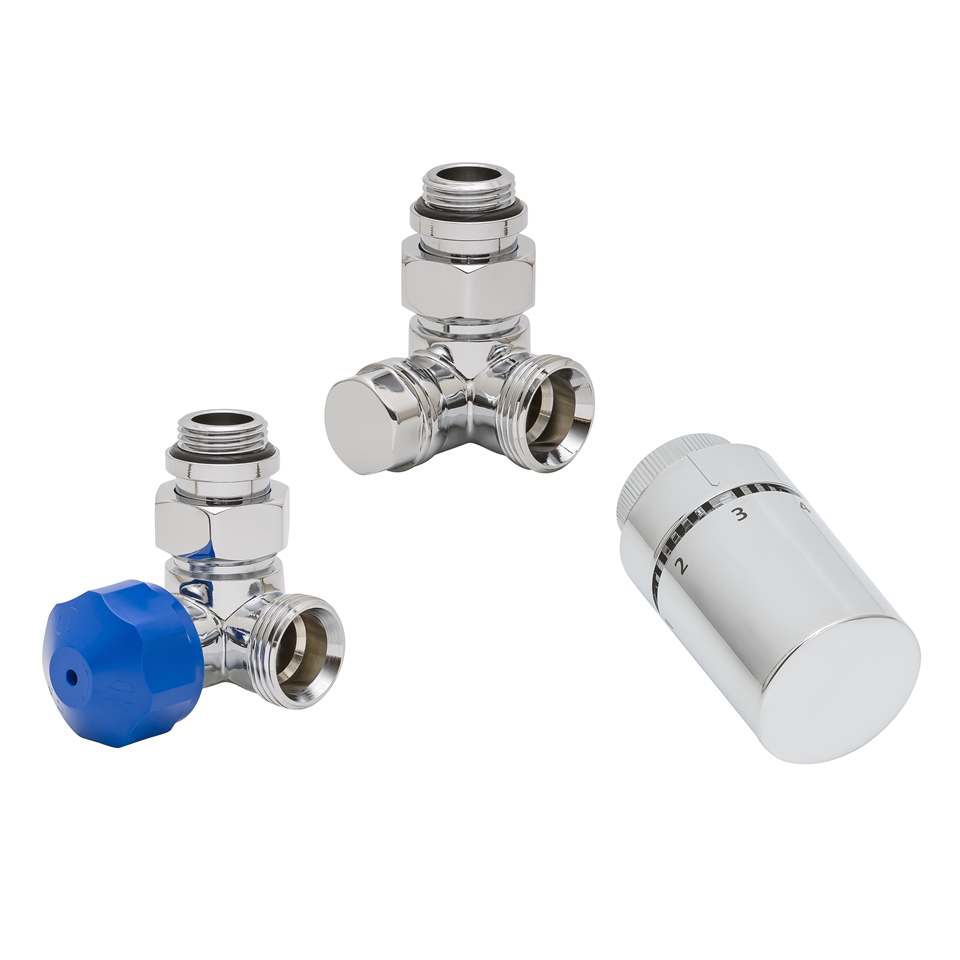 Wall-mounted Valve Set with Side Connection – Angled (left & right)